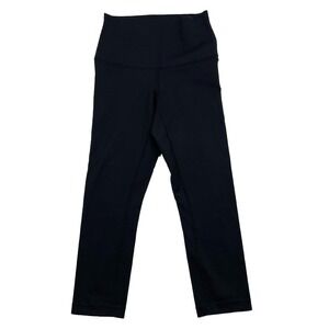 Lululemon Leggings Womens Size 2-4 Black Foldover Waistband Cropped‎ Yoga
